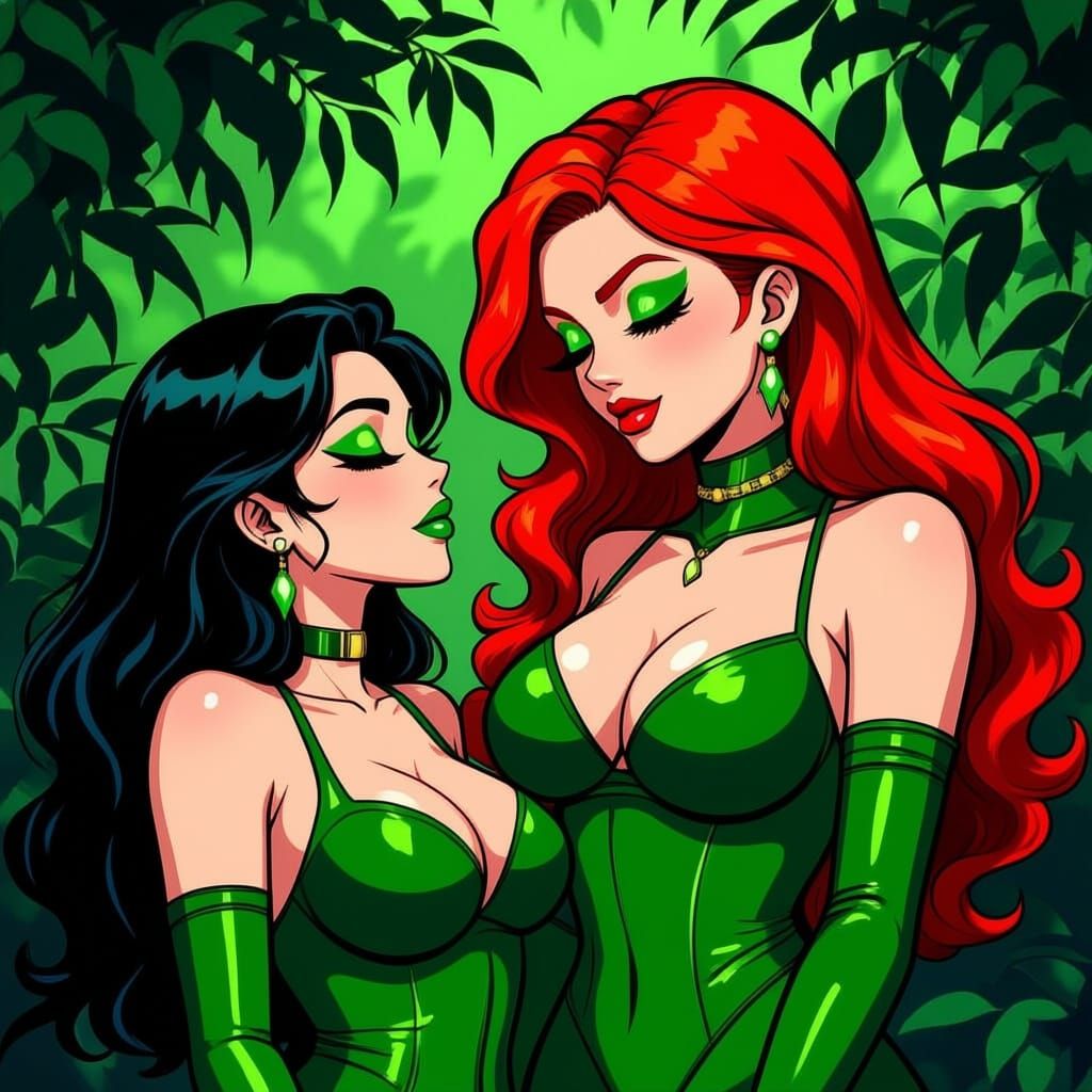 Poison Ivy Commands Hypnotized GF to Use Lipstick