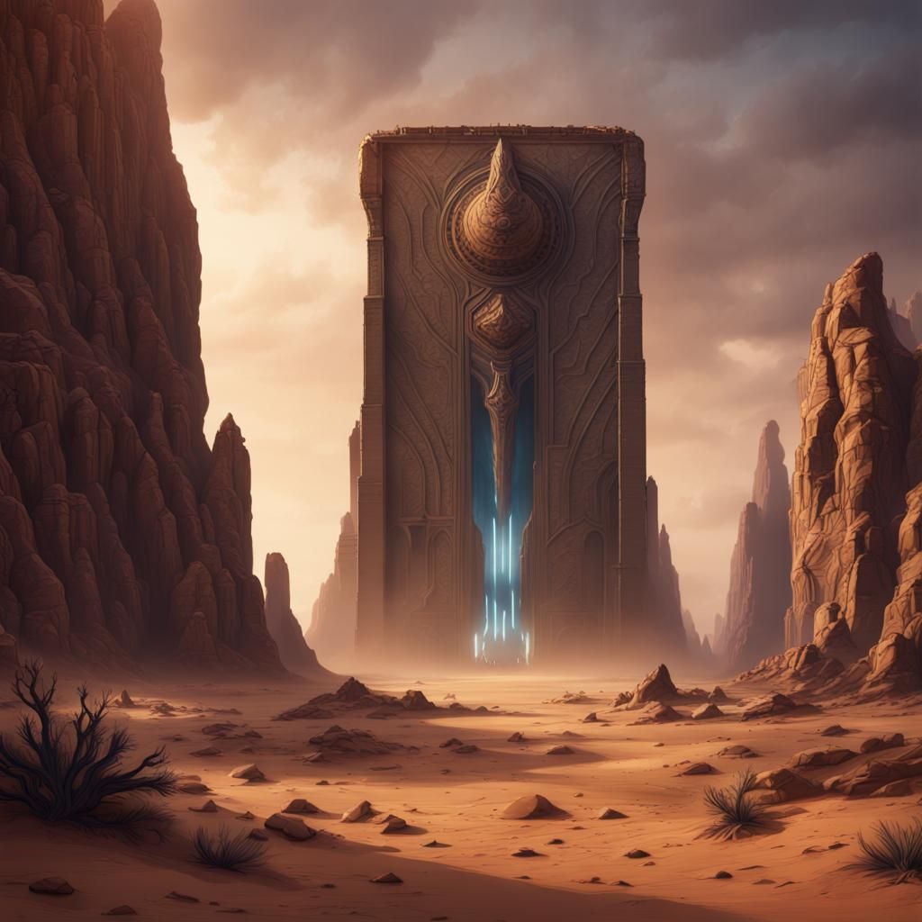 Desert Monolith: Detailed Matte Painting