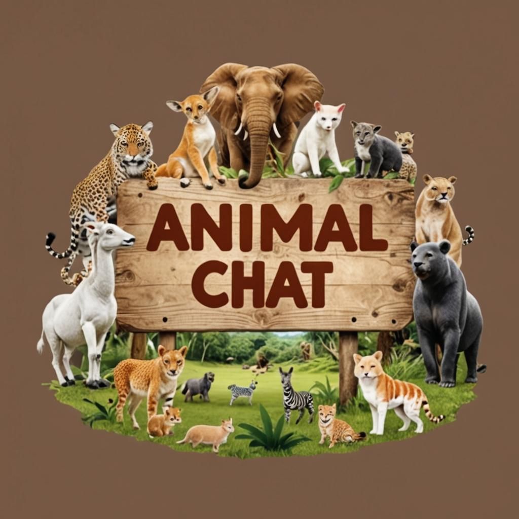 Animals Chatting in Jungle Landscape Montage