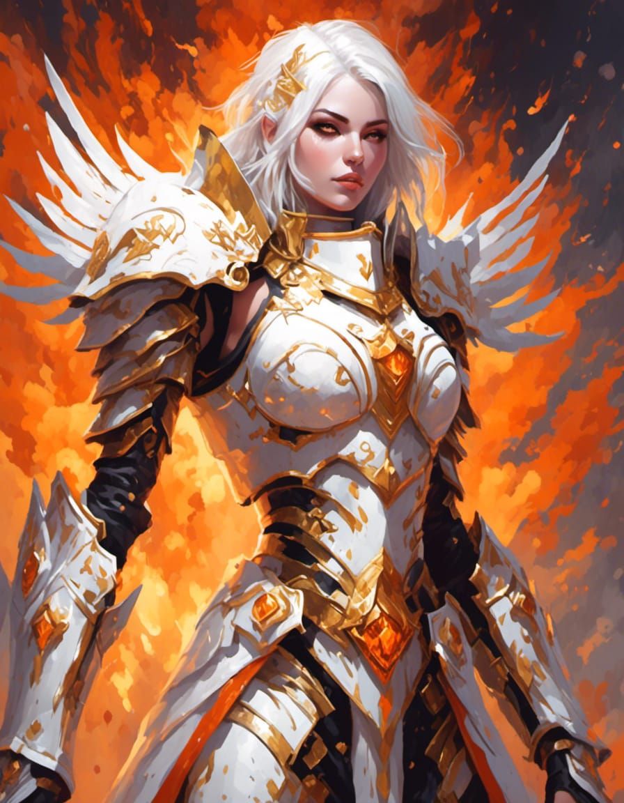 Epic Evil Paladin in Dreamcore Aetherpunk Style