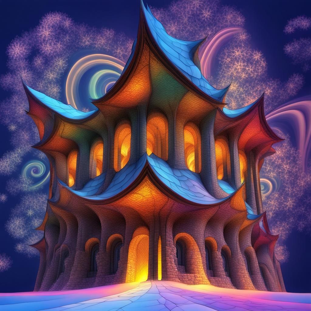 Colorful Fractal Tower Design