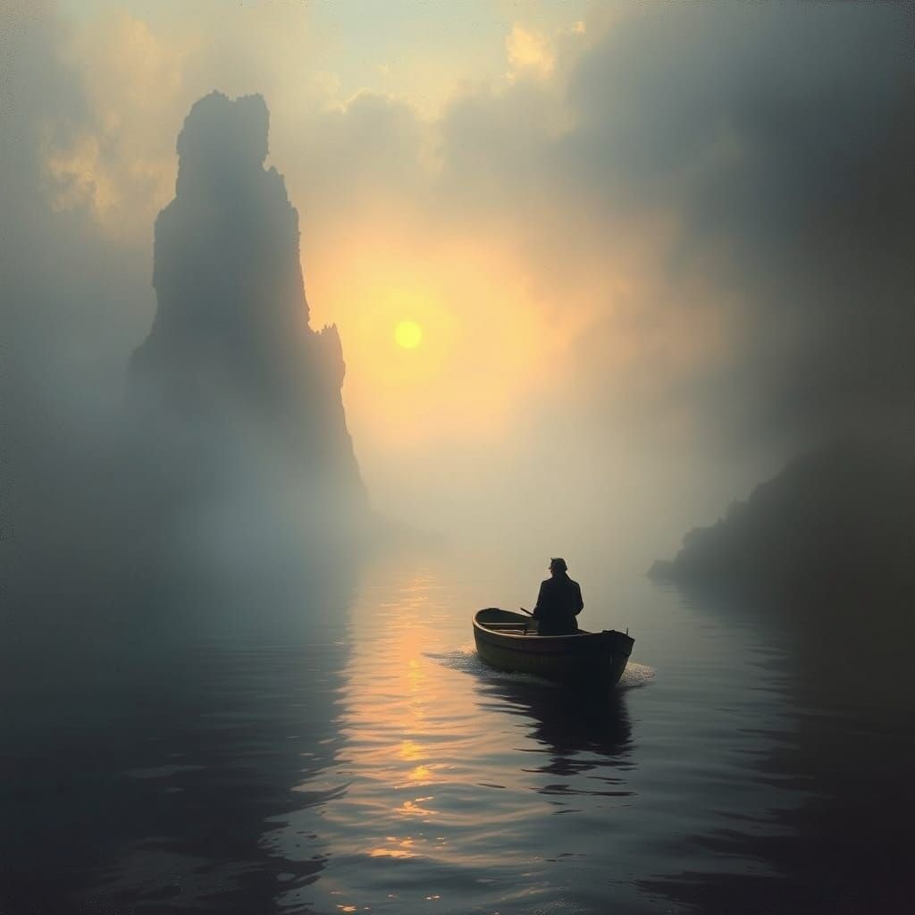 Mystical River Styx in Romantic Style