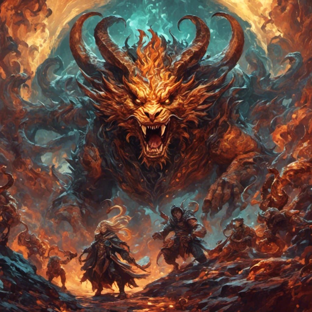 Surreal Chimera Composition: Mythical Beast