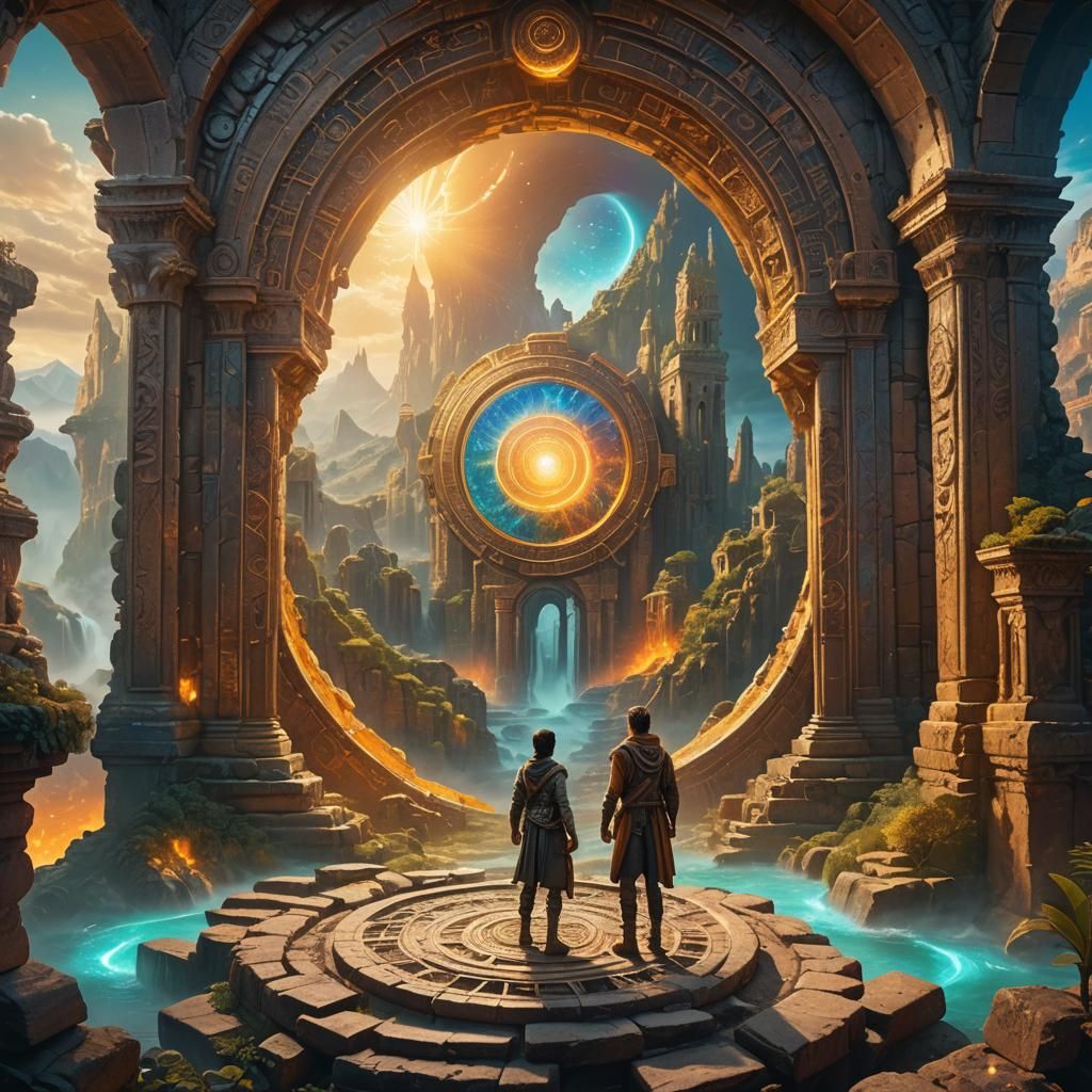 Majestic Time Portal Concept Art in 8k