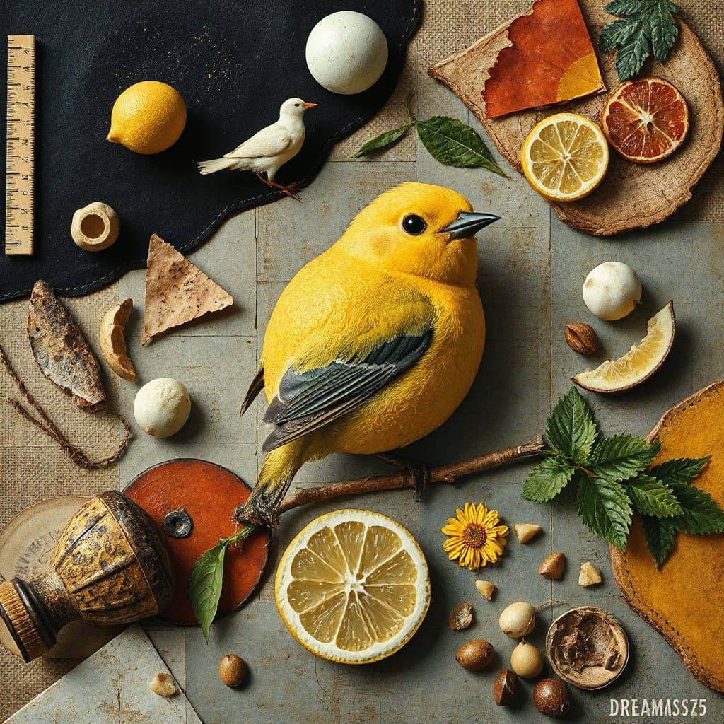 Richtig schlechte Kunst mit Lemonbird. Open prompt.