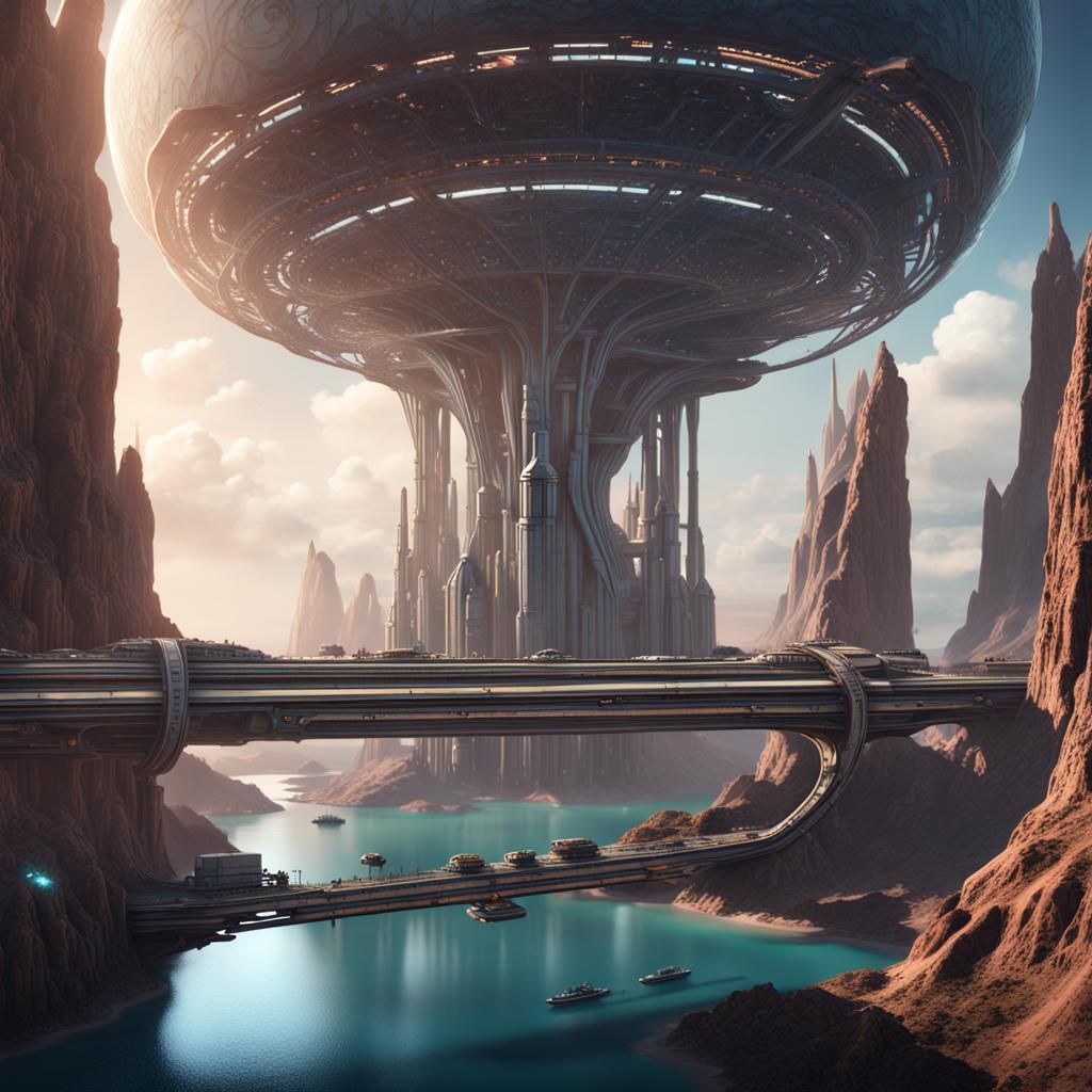 Futuristic Colonies on Titan with Rail Network