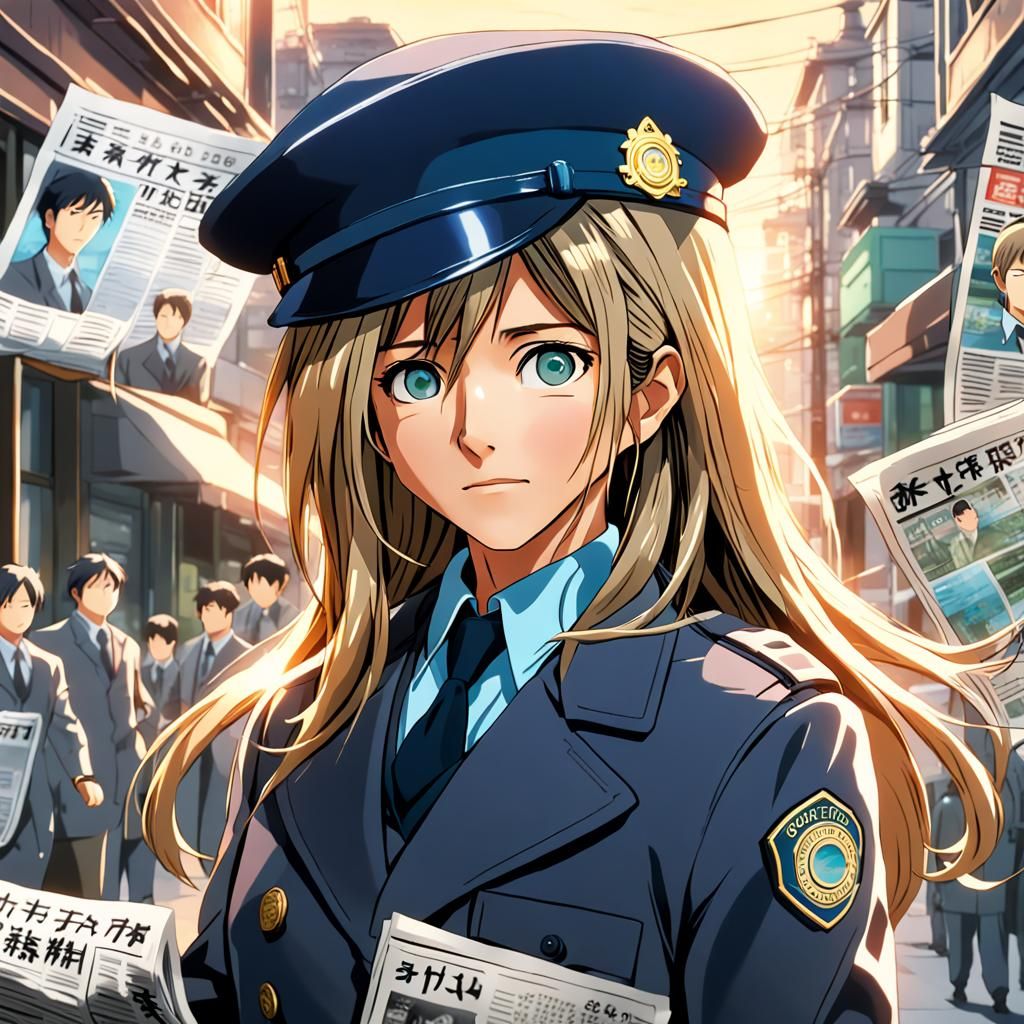 Jennifer Aniston as Detective Tracy in Anime Style