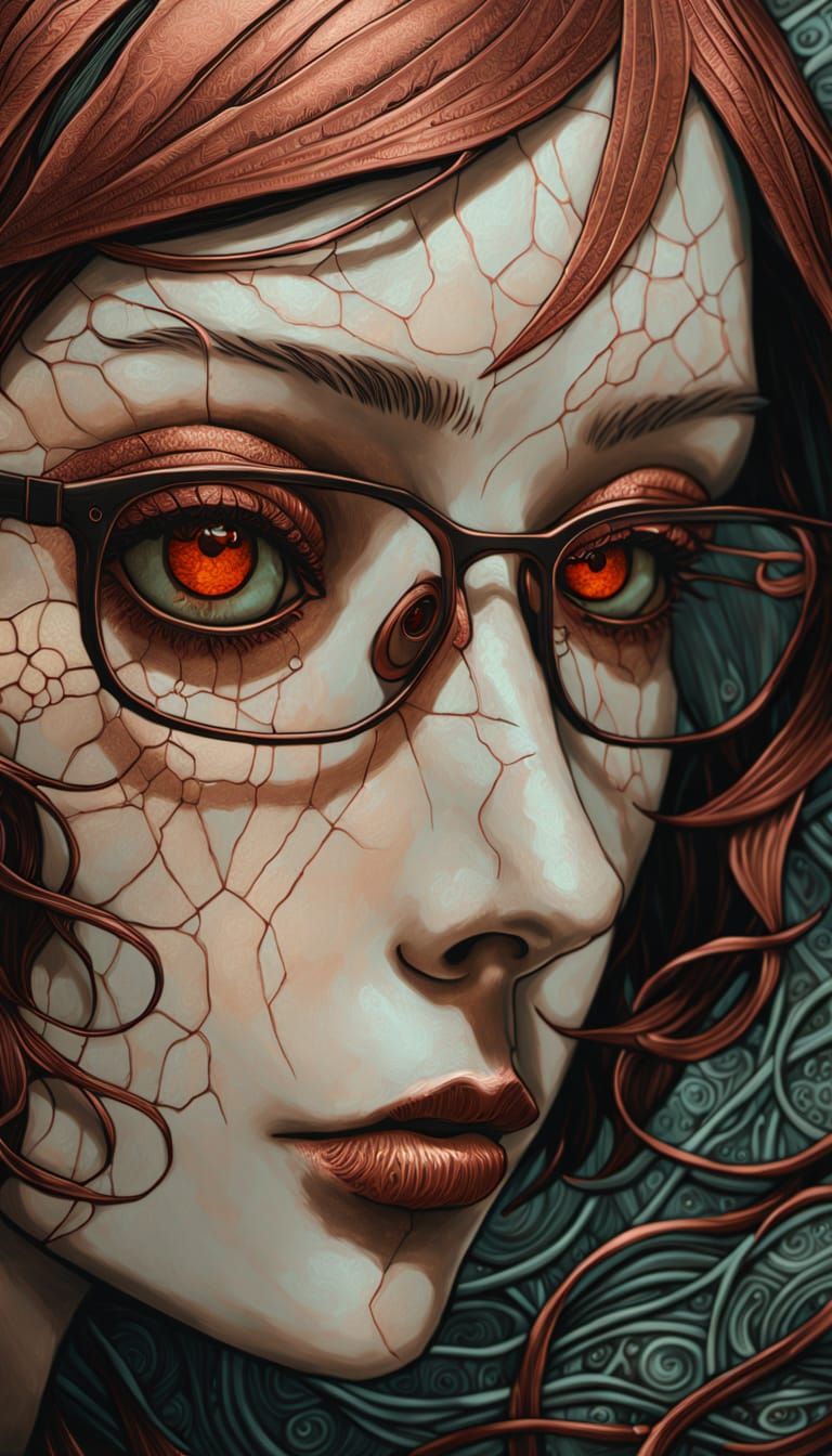 Woman Investigates Cthulhu Mystery as Metallic Relief