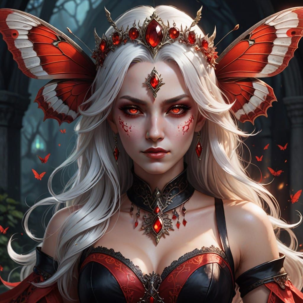 Mystical Queen of the Moths in Ethereal Beauty