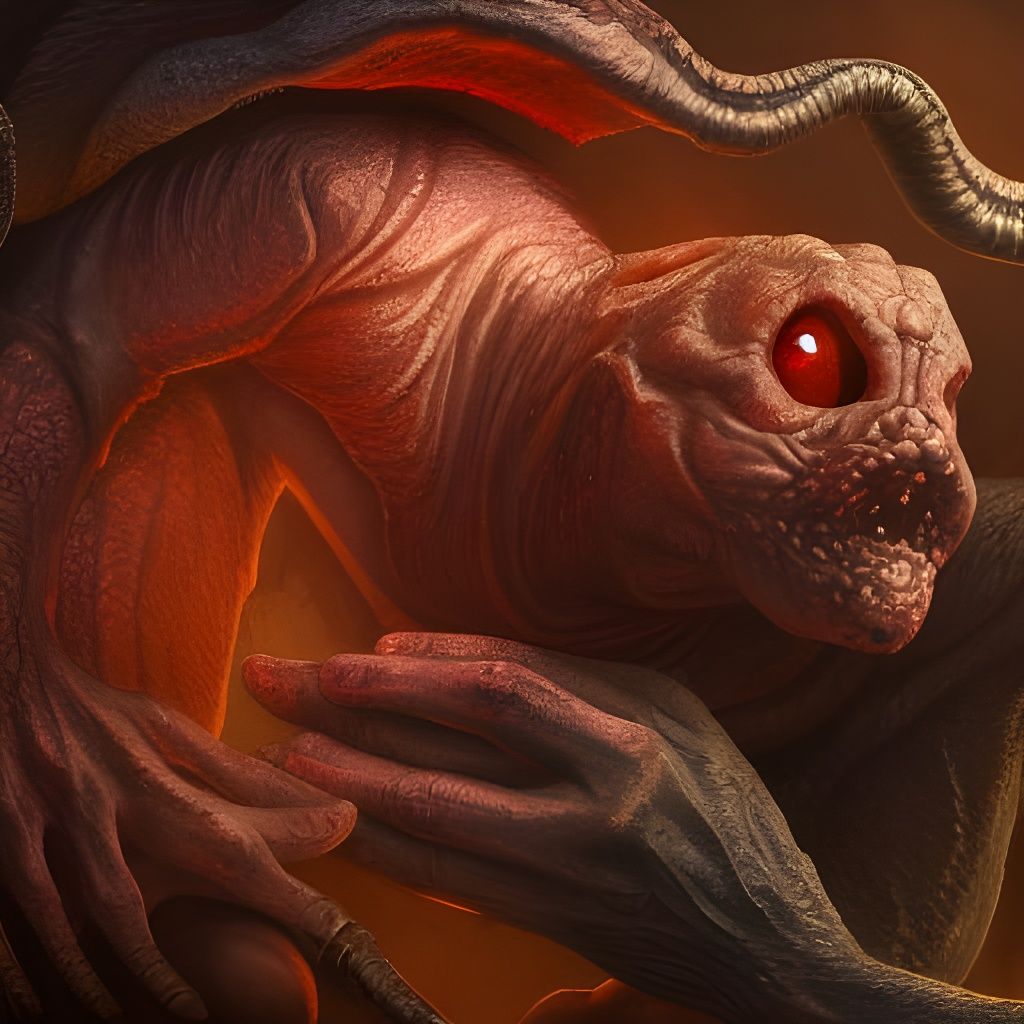 Gargoyle Embryo: Fantastical Concept Art