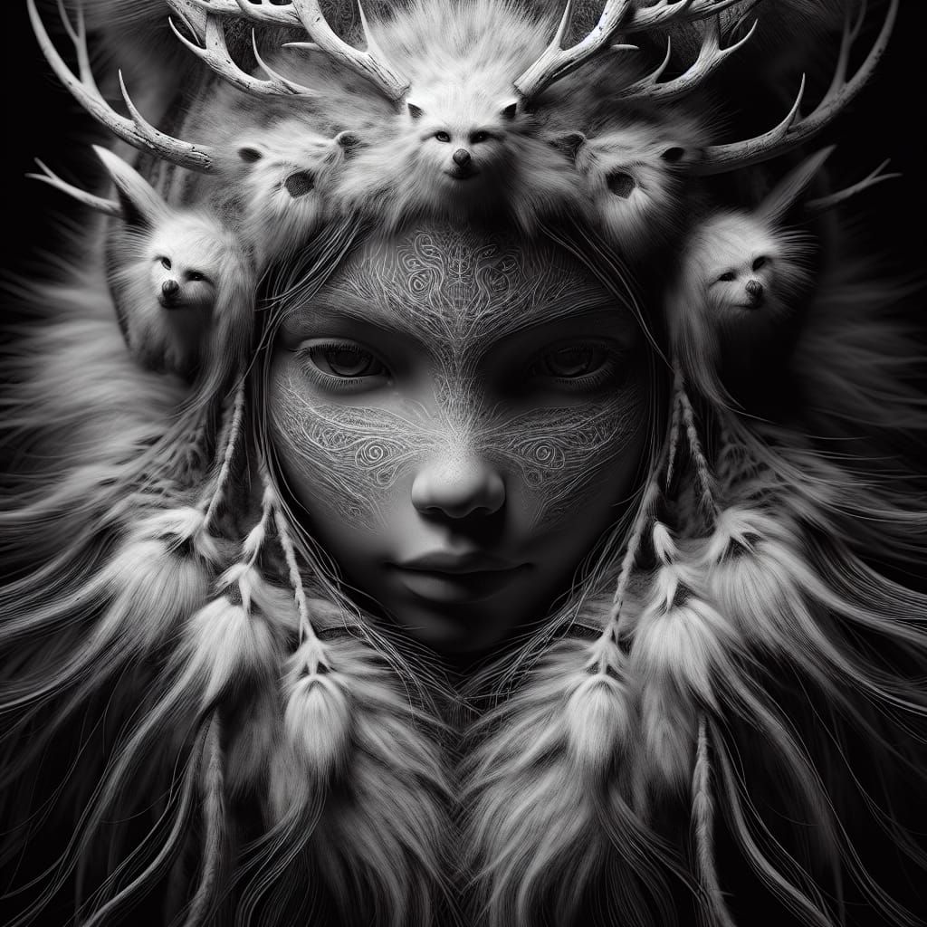 Intricate Portrait of an Inuit Fairy in Hyperrealism