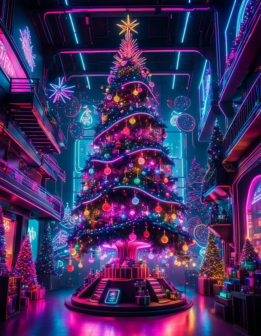 Colourful Cyberpunk Tree II