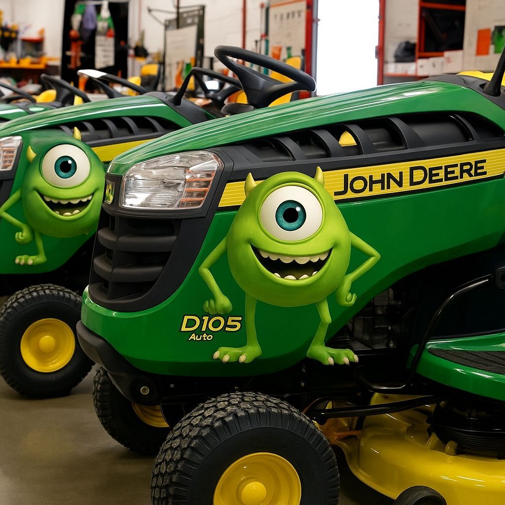 Green Tractor Section with One-Eyed Monster
