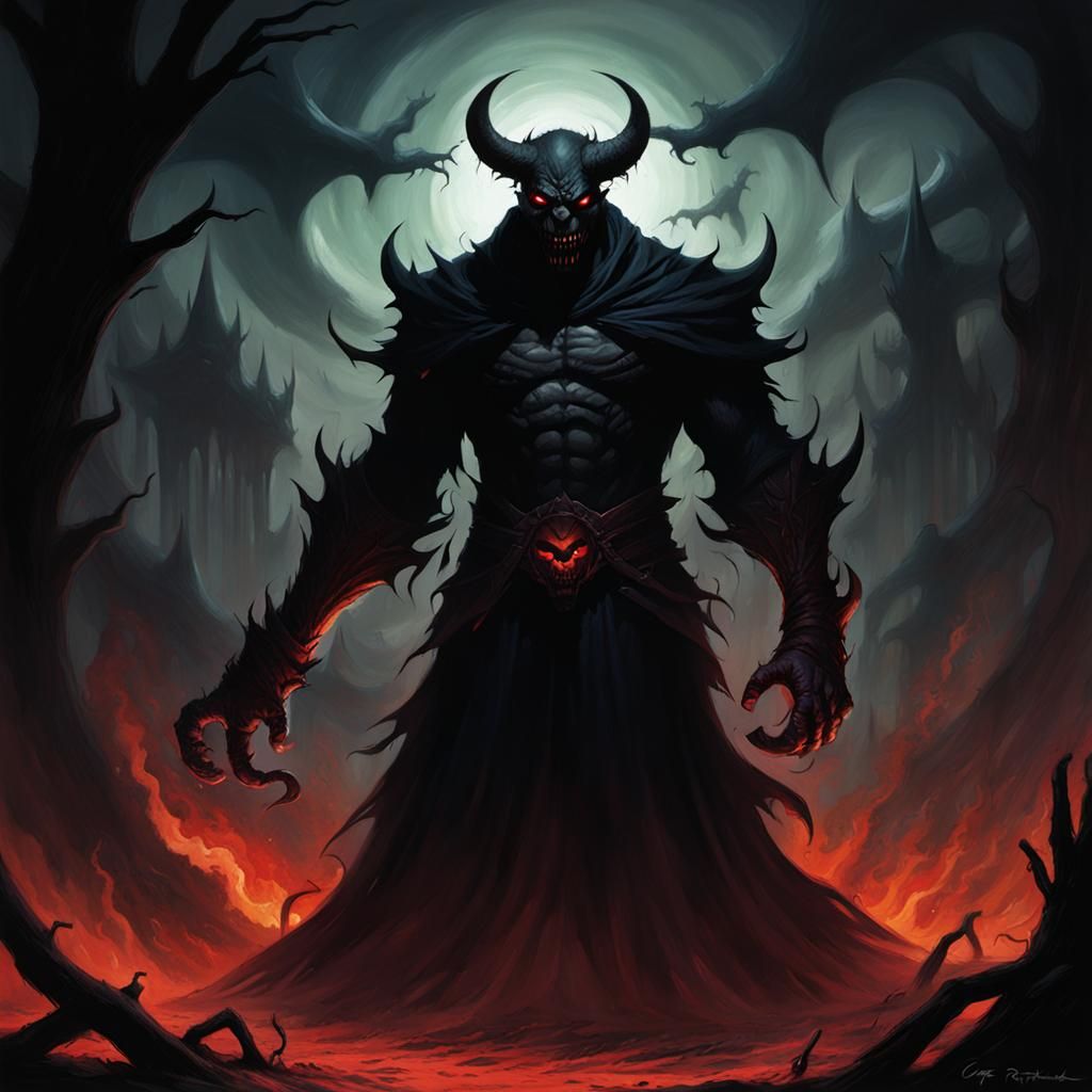 Sinister Demonic Shadow Art