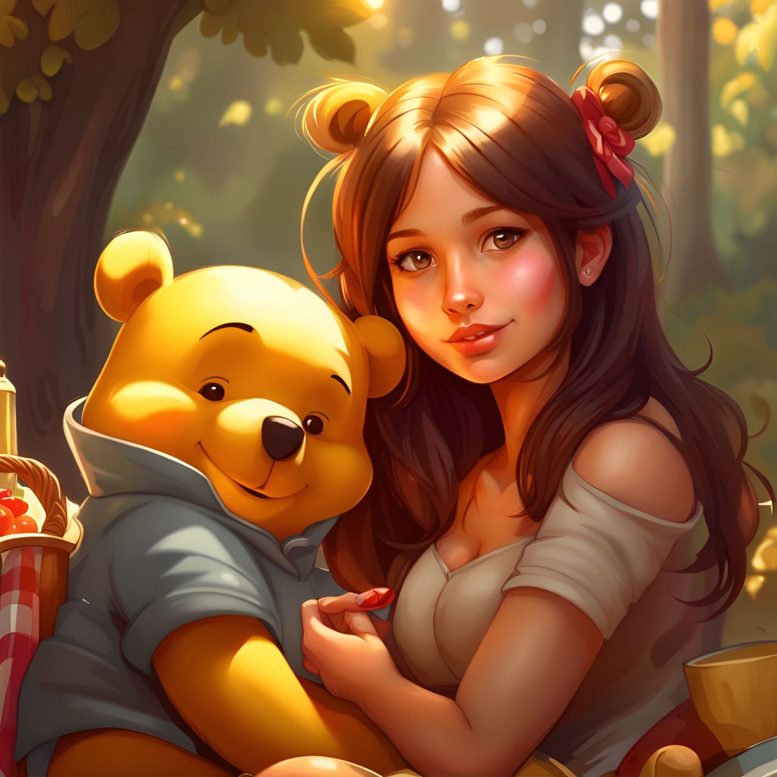 A girl and her Pooh bear 🧸❤️ # 3