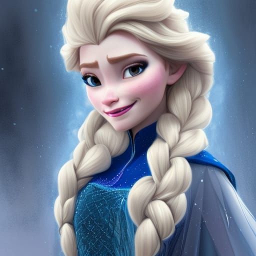 Royal Portrait of a Majestic Queen in Dark Blue Regalia