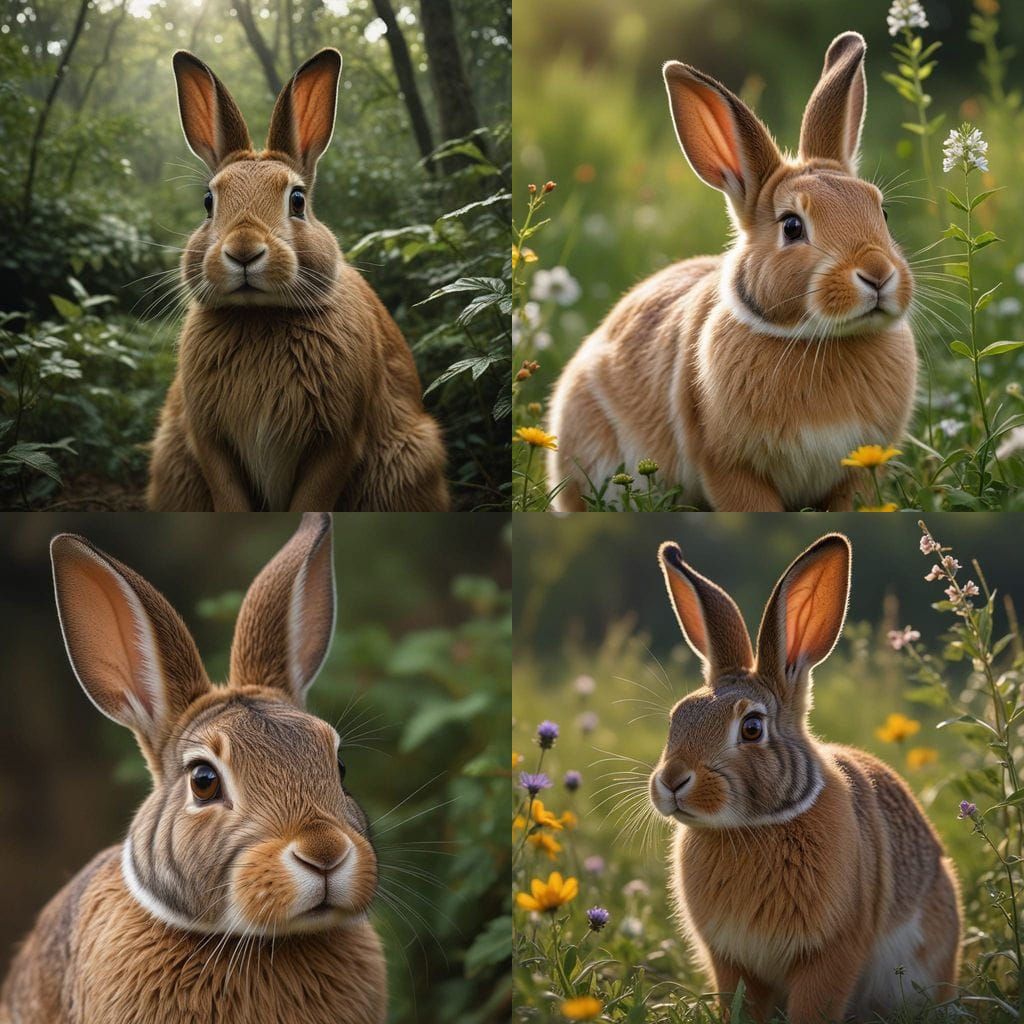 Stunning Rabbit Portrait in a Golden Glow