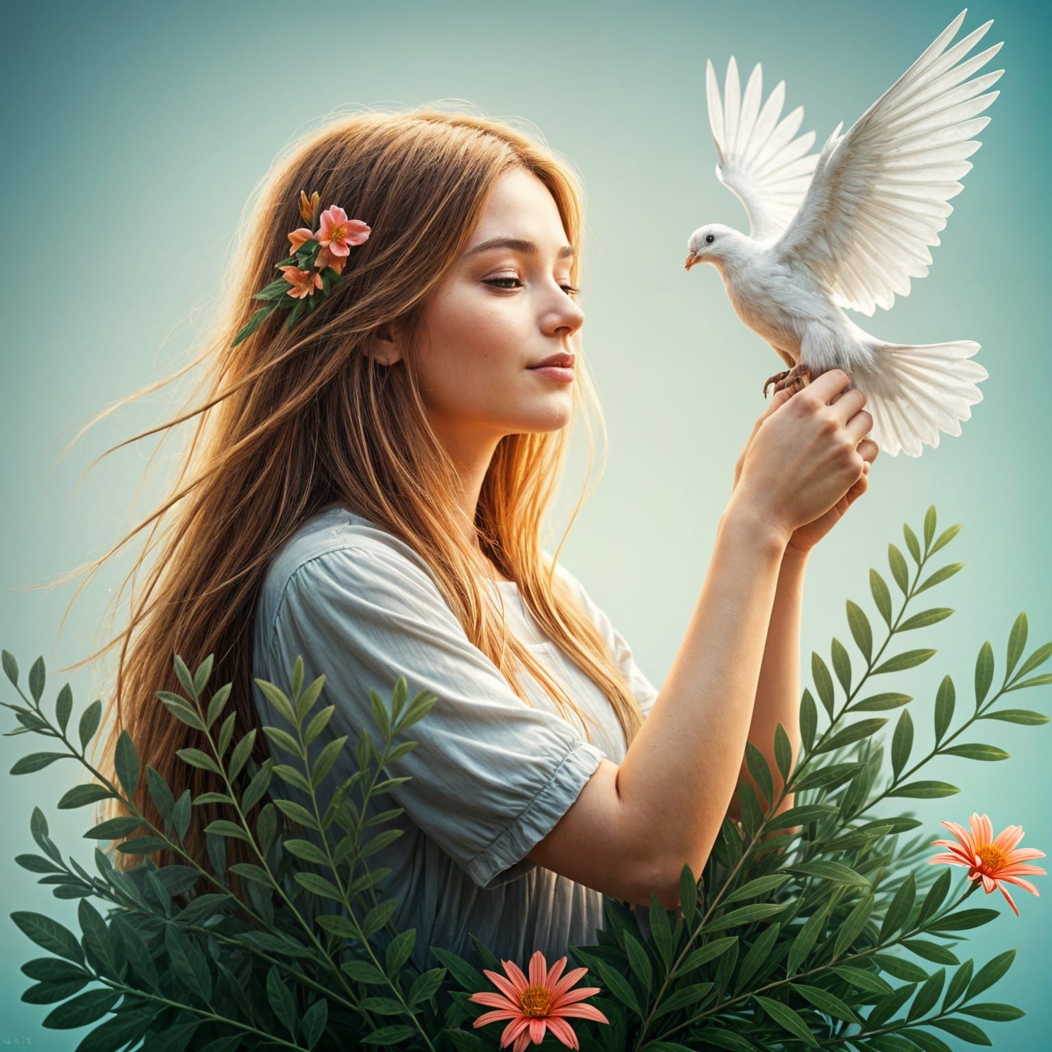 Surreal Pastel Dreamscape in Complementary Hues