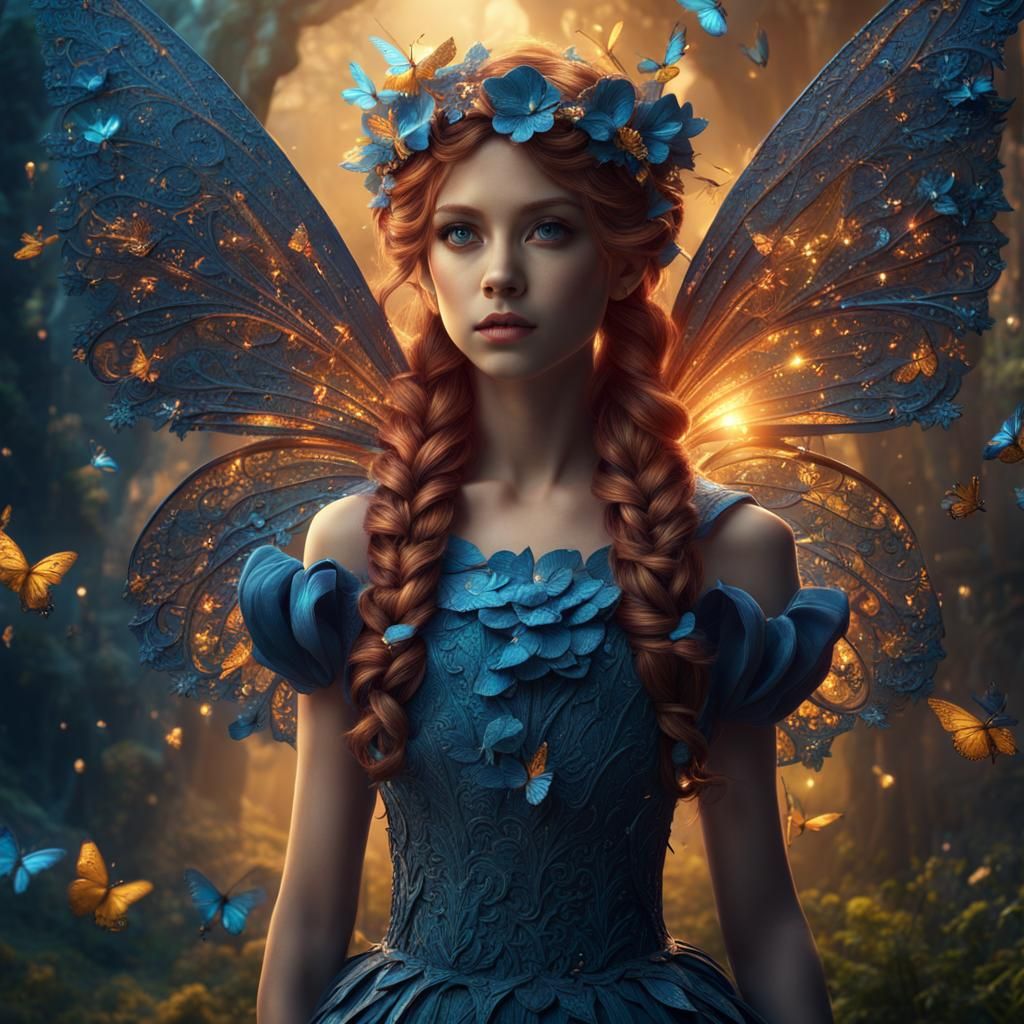 Word Fairy: Detailed Matte Painting in Fantasy Style