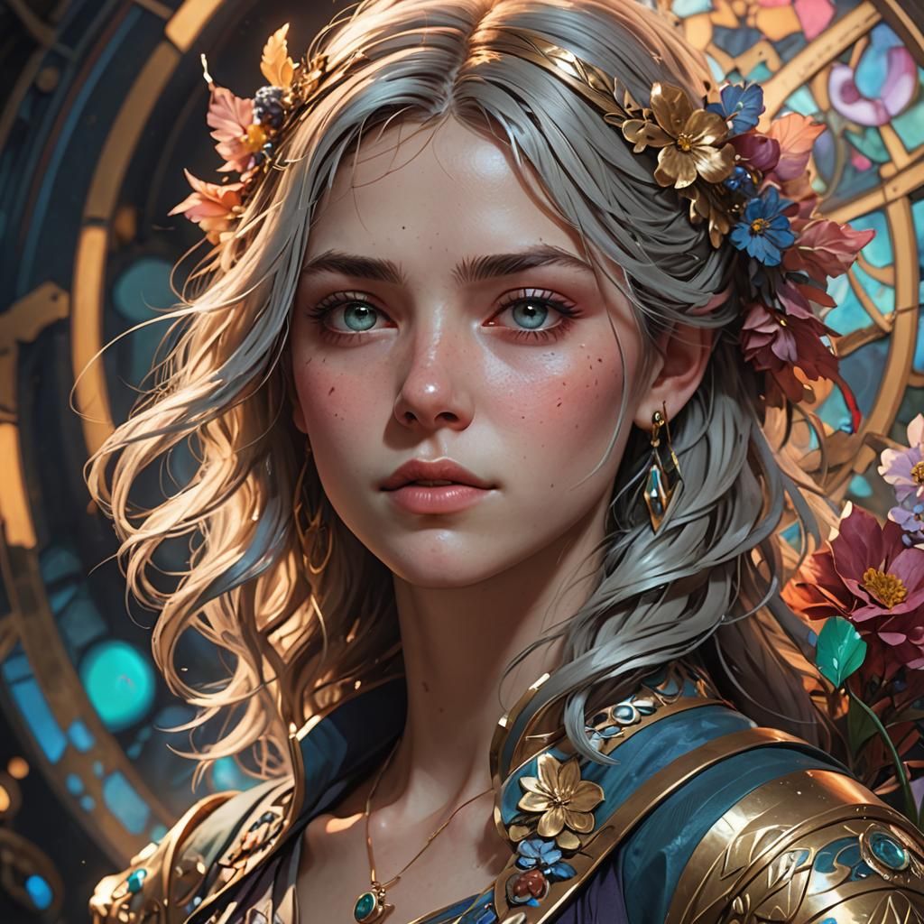 Billie Eilish Portrait in Anime Art Style