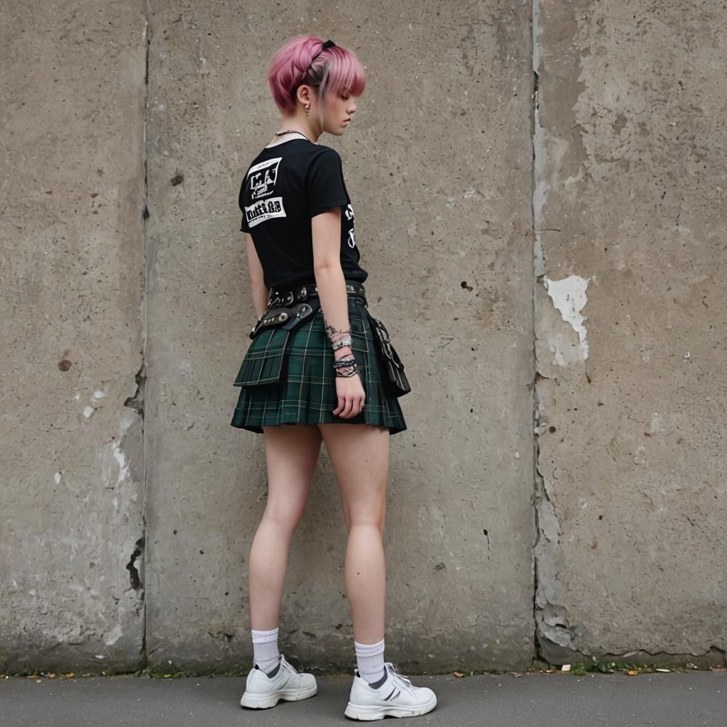 Punk Woman in Kilt: Rasquache Tumblr Style