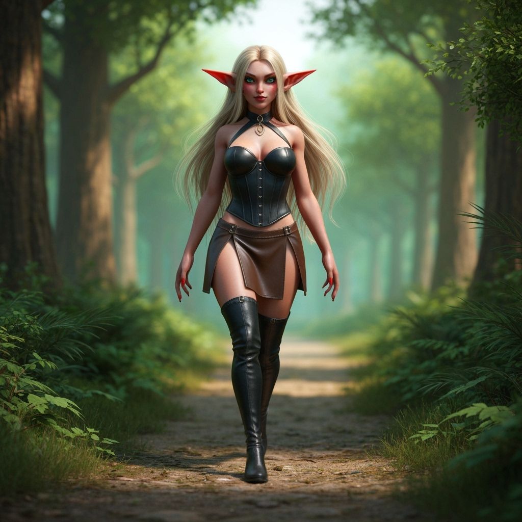 Goblin Woman Portrait in Dark Fantasy Style