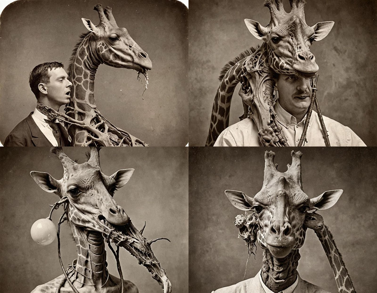 Disturbing 1890s Sepia Photograph of Anatomical Horror