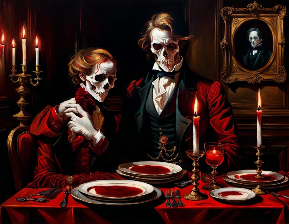 Decadent Victorian Dinner in Sensual Realism
