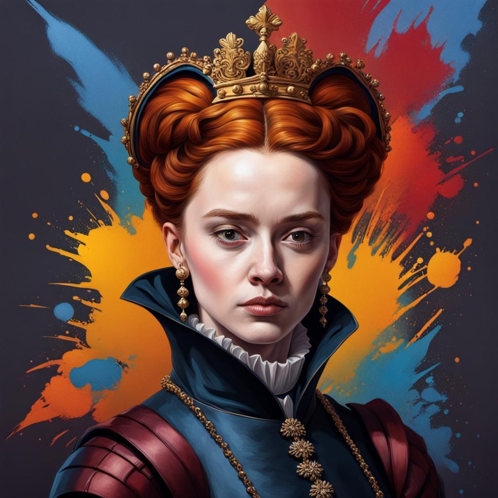 Hyperrealistic Portrait of Mary Queen of Scots