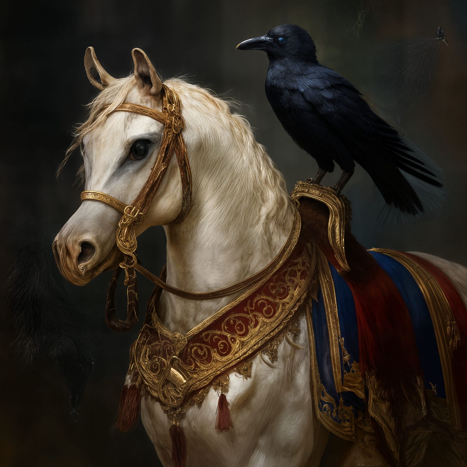 Magical Crow and Royal Arabian Stallion