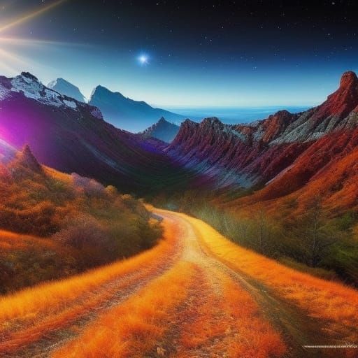 Epic Cosmic Journey to the Divine, 3D Render