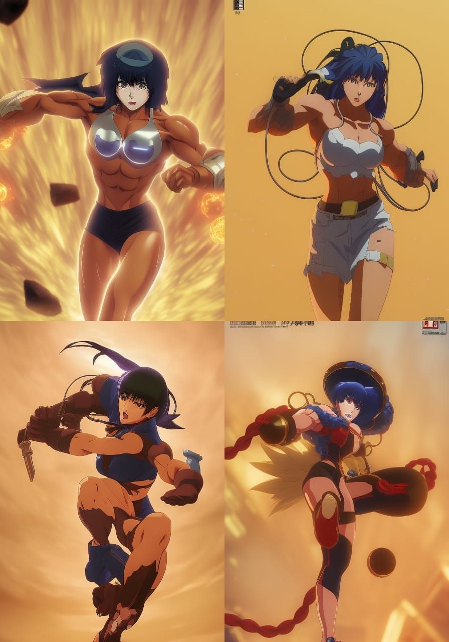 Annie Rivieccio as Tekken Bodybuilder in Cel-Shaded Style