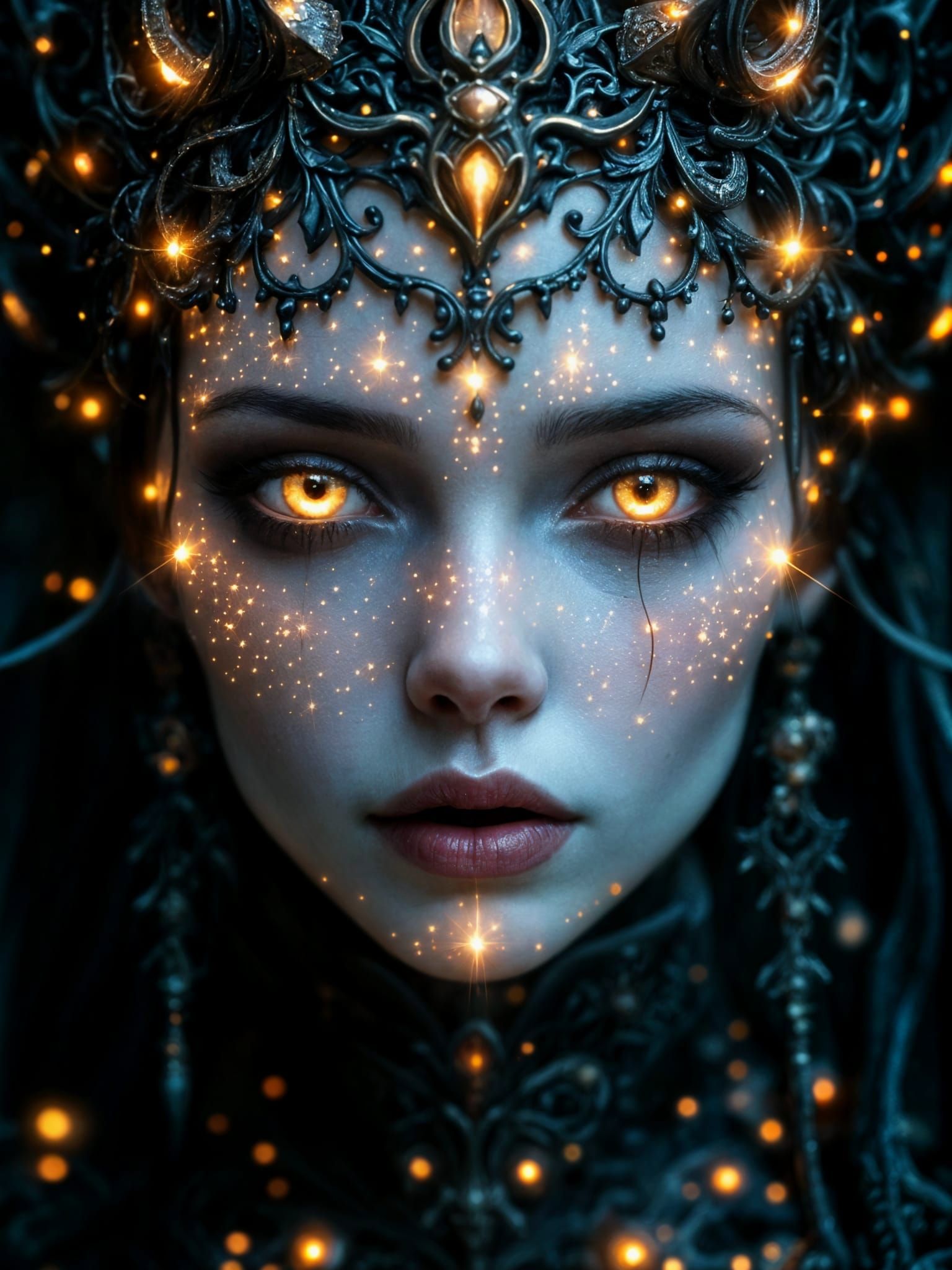 Ethereal Gothic Being: A Cinematic Portrait