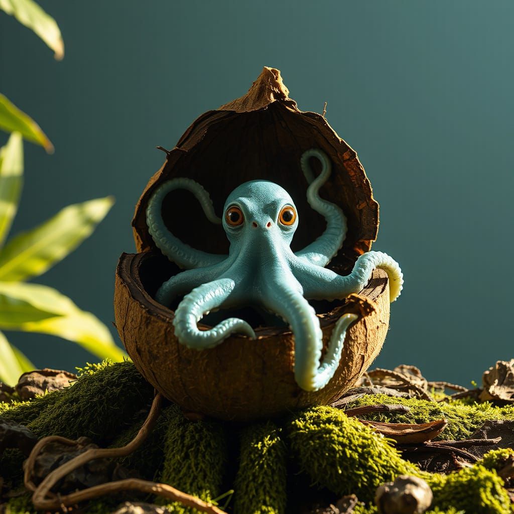 Iridescent Alien Octopus Emerges on Exoplanet