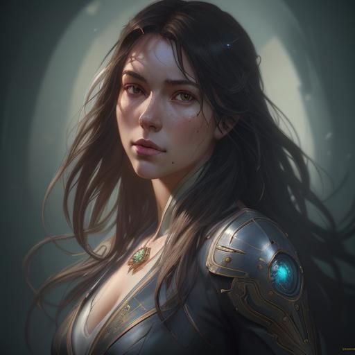 Detailed Portrait in Style of Rutkowski and Mucha