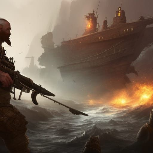 Price, Soap, and Ghost: Detailed Matte Painting