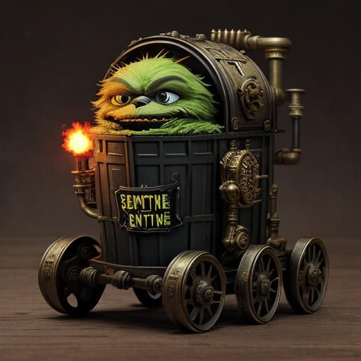 Steampunk Sith Lord Oscar the Grouch