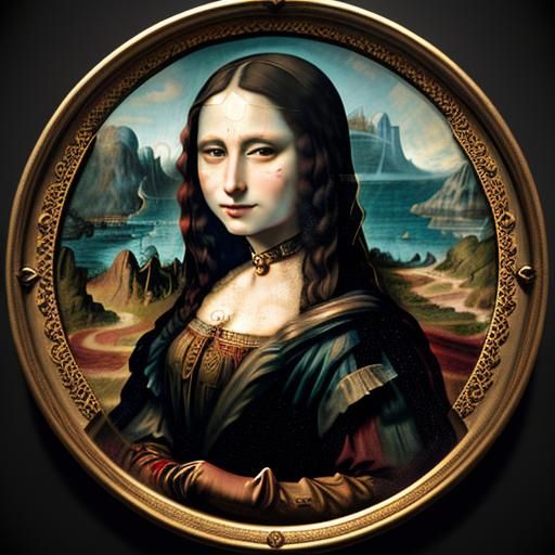 Mona Lisa as Harley Quinn, Beatrix Potter Style