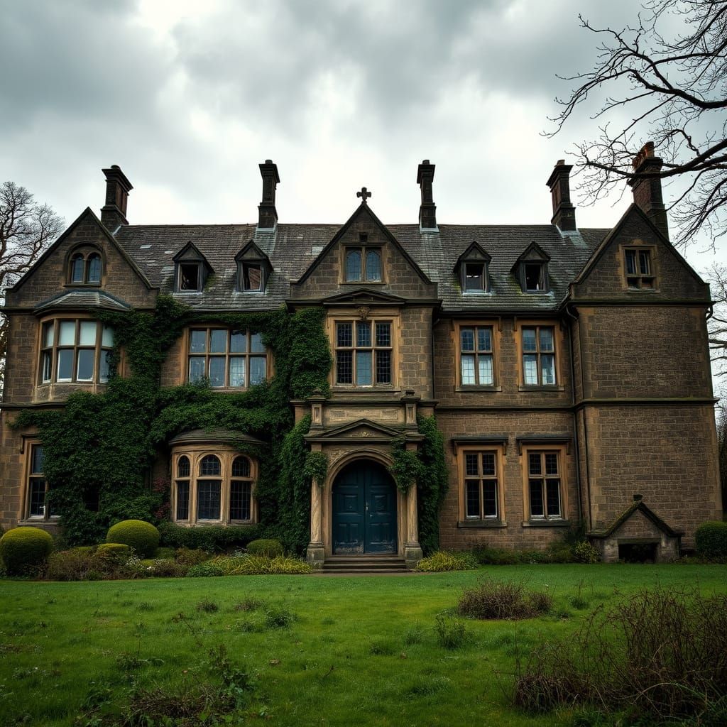 Decaying Regency Estate in Somerset Fenlands