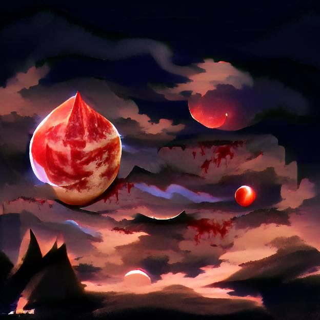 Eerie Beauty of a Blood Moon