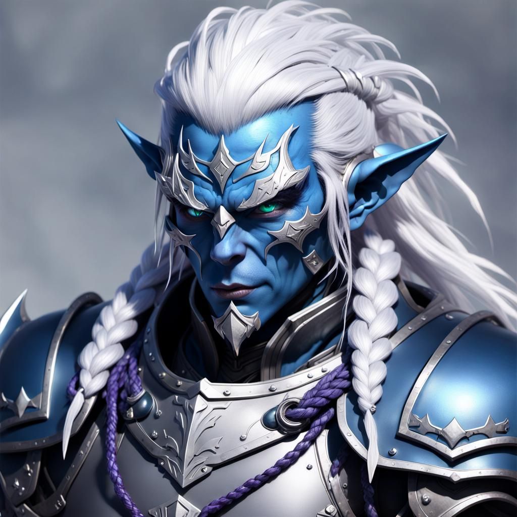 Dark Fantasy Hobgoblin in Cyberpunk Armor