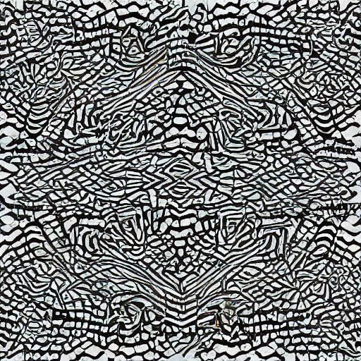 Abandoned Mining Town with Abstract Fractal Elements