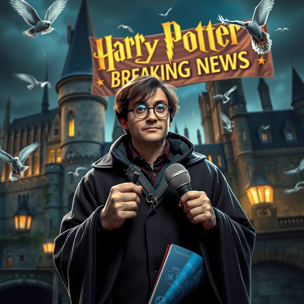 Magical News Live from Hogwarts at Night
