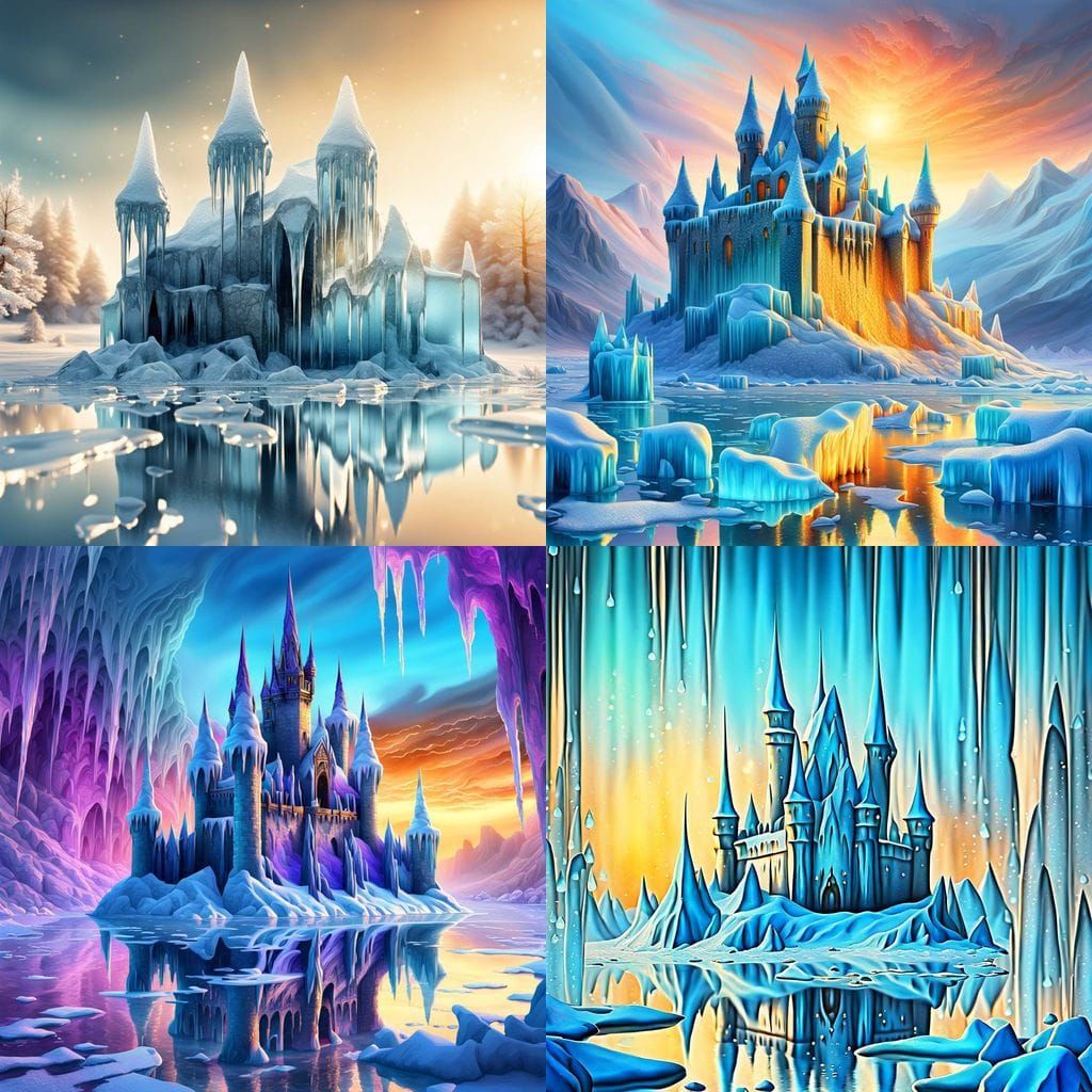 Melting Ice Castle: Ephemeral Beauty