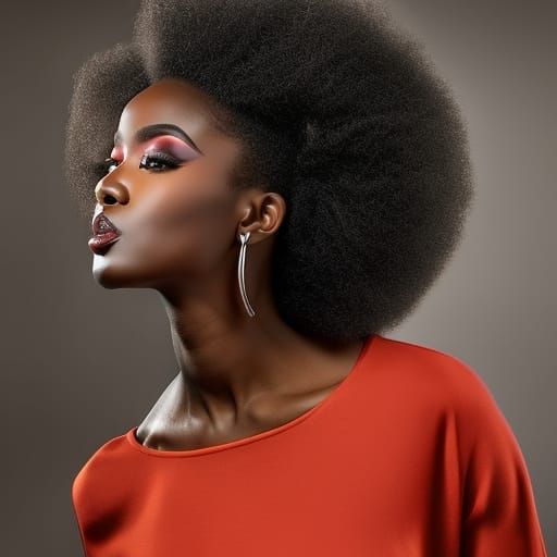 Hyperrealistic Shaved Head Portrait with Intricate Detail