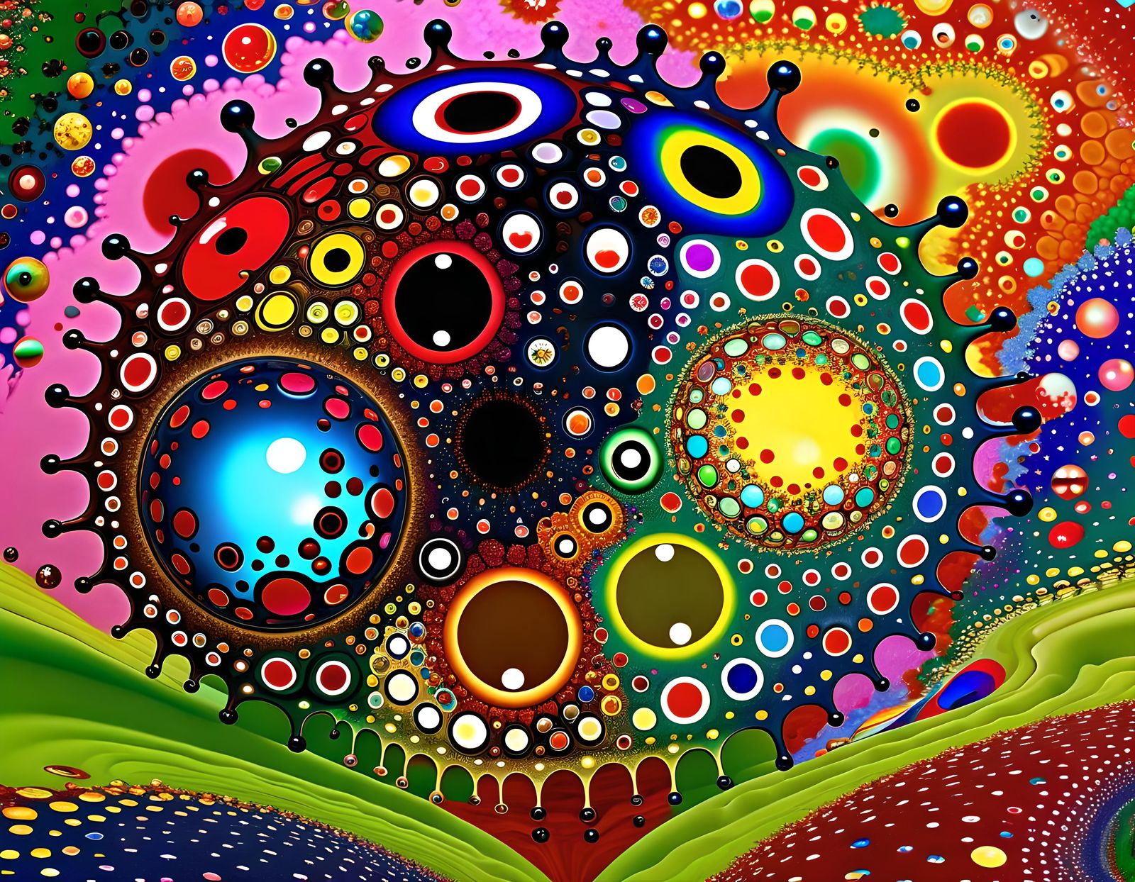 Fractal Rainbow Faces in Hyperrealistic Style