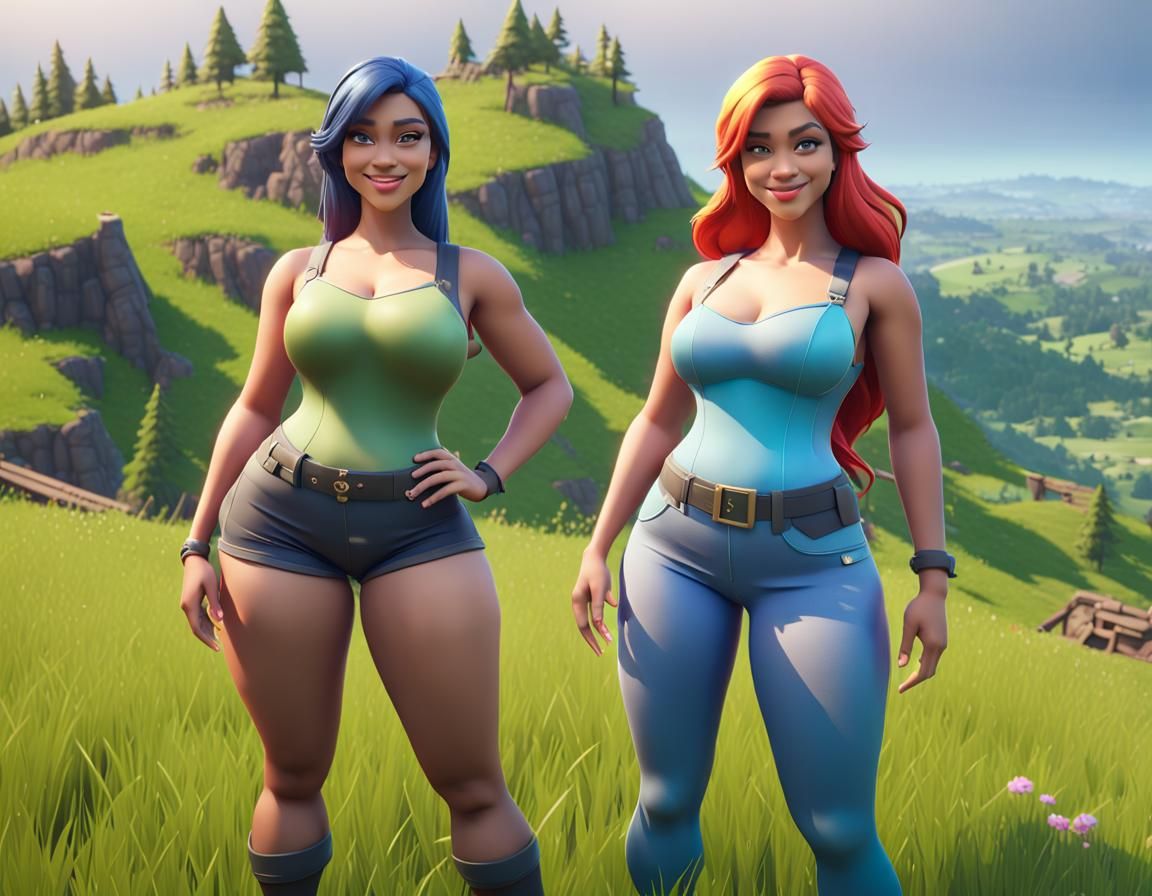 Disney Princesses as Fortnite Characters in 3D Style