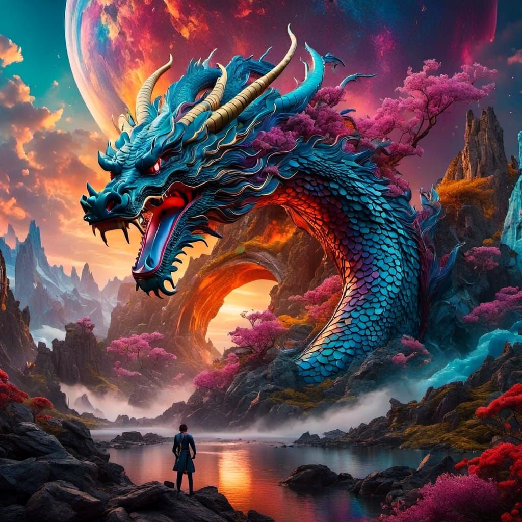 Planet in Dragon's Mouth: Epic Triadic Colors