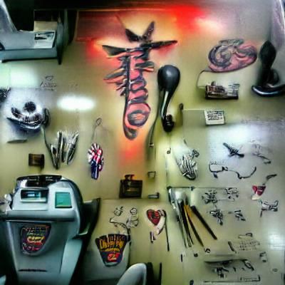 AI Interpretation of a Tattoo Shop