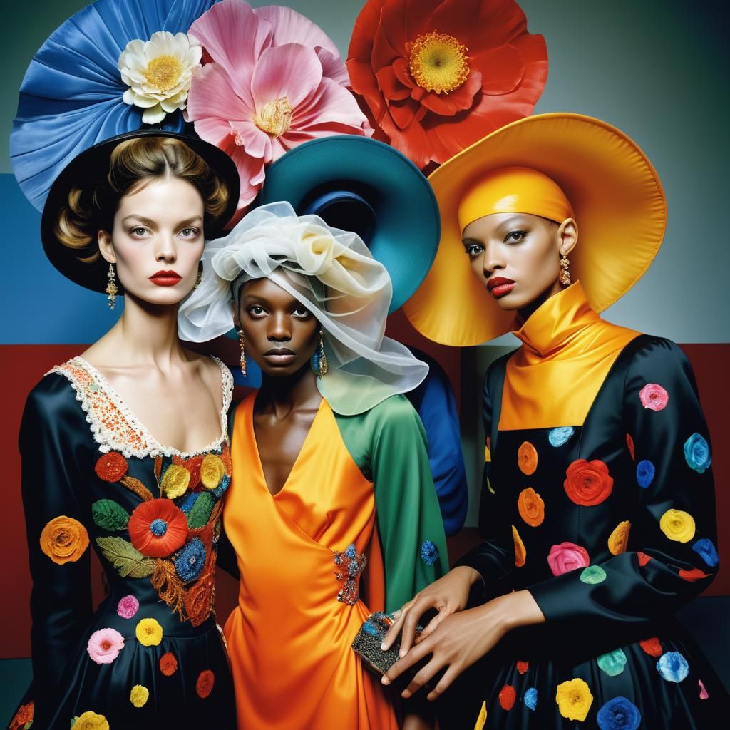 Simultaneous Dresses: Surreal High-Resolution Photograph